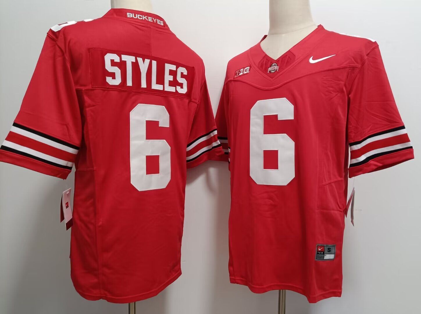 NCAA Men Ohio State Buckeyes 6 Sonny Styles red Nike jersey
